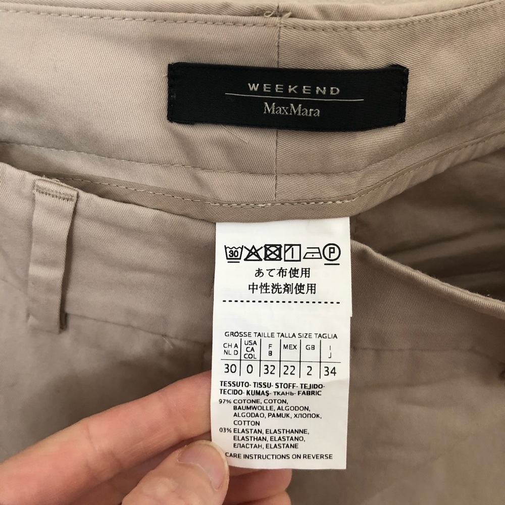 ❌ ❌ ❌ NWOT Max Mara Weekend Osella Cotton Blend Cigarette Trousers - Picture 4 of 10